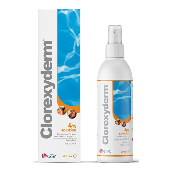 Soluție Antiseptică Spray pentru Câini și Pisici Clorexyderm, 200 ml – ICF